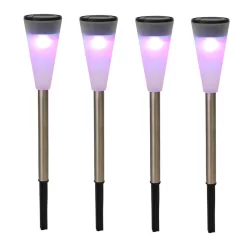 Merkloos Tuinverlichting Prikspot - LED - Gekleurd - RVS - 36 Cm