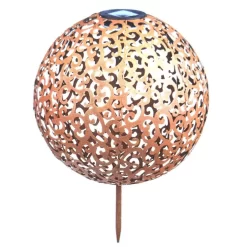 Merkloos Prikspot - Solar - Koperkleurig - Bol - 28 Cm
