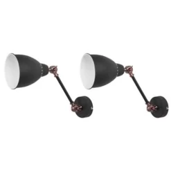 Beliani Muurlamp MISSISSIPPI - Grijs Metaal