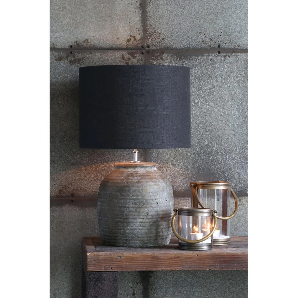 Cilinder Lampenkap Livigno - Antraciet - Ø35x25cm - Afbeelding 2