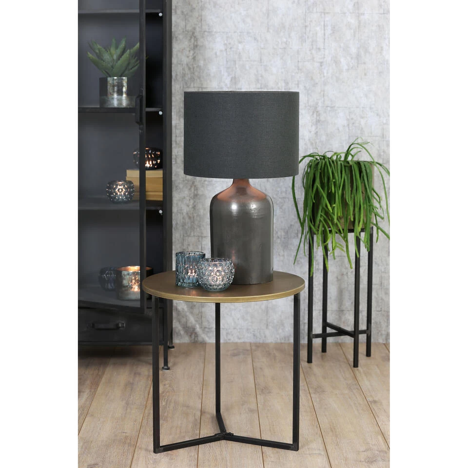 Cilinder Lampenkap Livigno - Antraciet - Ø35x25cm - Afbeelding 3