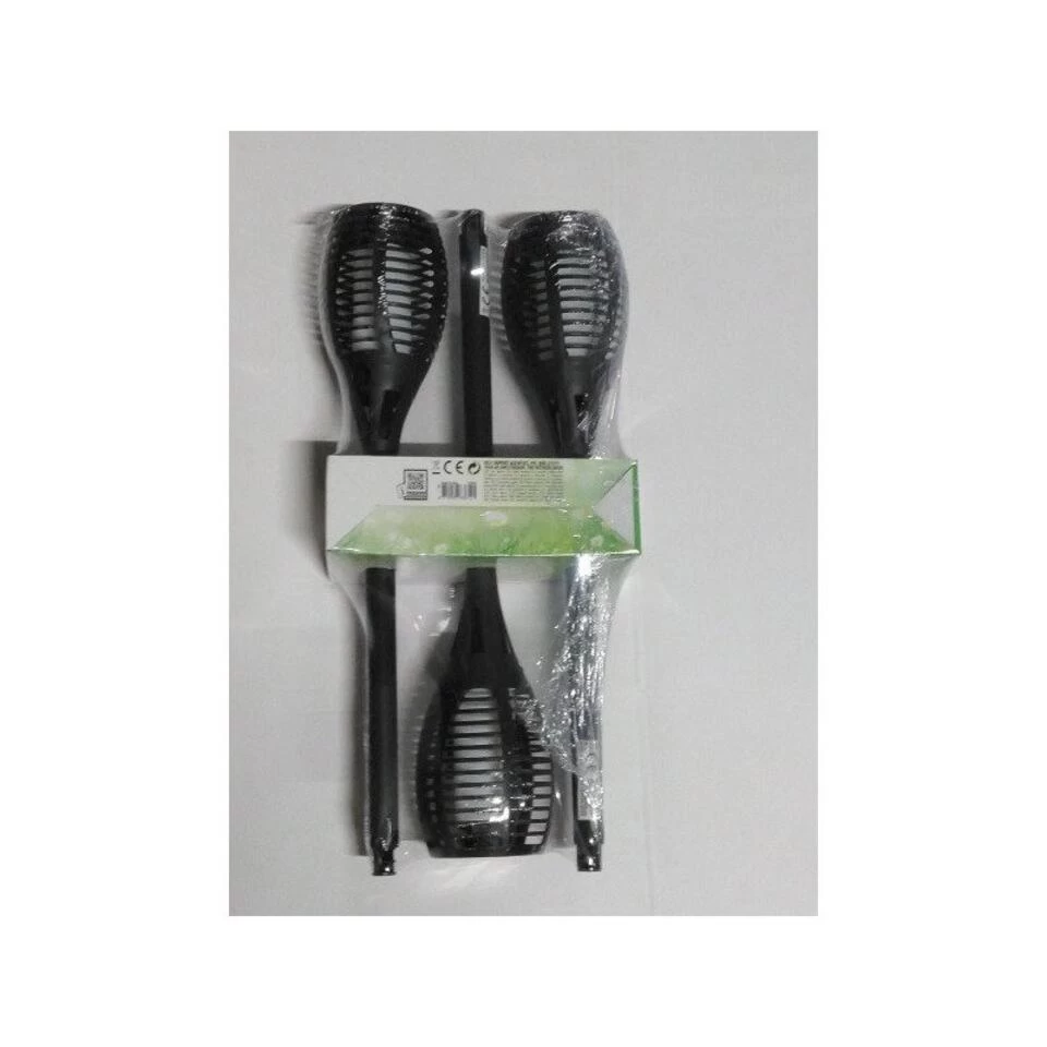Merkloos Tuinfakkels - 3 Stuks - Solar Tuinverlichting - Vlameffect - 58 Cm - Afbeelding 3