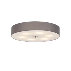 QAZQA Landelijke Plafondlamp Grijs 70 Cm - Drum
