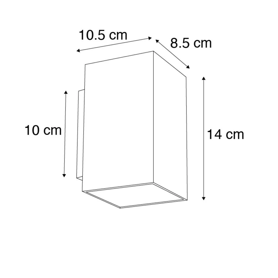 QAZQA Moderne Wandlamp Wit Vierkant - Sandy - Afbeelding 3