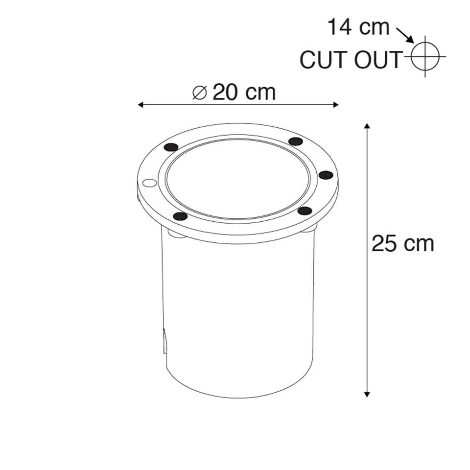 QAZQA Grondspot Staal RVS IP67 - Tribus - Afbeelding 4