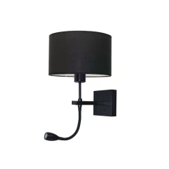 Artdelight Wandlamp Quad - 2 Lichts - 25 X55 Cm - Zwart