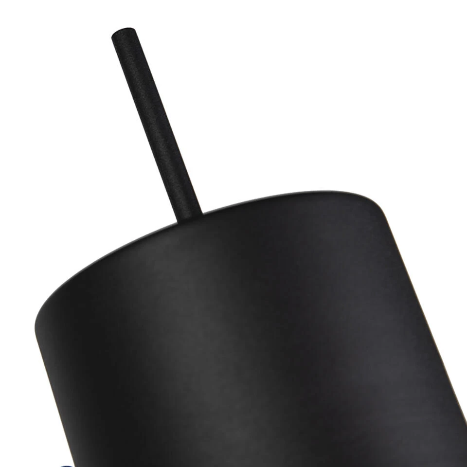 QAZQA Retro Vloerlamp Zwart - Chappie - Afbeelding 4