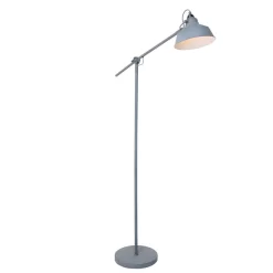Mexlite Vloerlamp - 1 Lichts - 65x172 Cm - Grijs