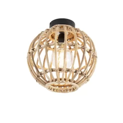 QAZQA Landelijke Plafondlamp Bamboe 30 Cm - Canna