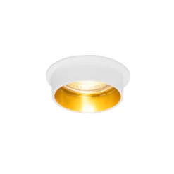 QAZQA Moderne Inbouwspot Wit Met Gouden Binnenkant - Insta