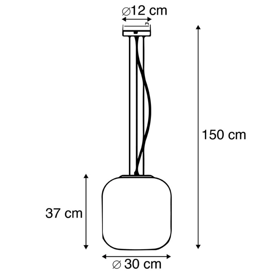 QAZQA Smart Hanglamp Zwart Met Smoke Glas Incl. WiFi A60 - Bliss - Afbeelding 3