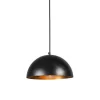 QAZQA IndustriÃ«le Hanglamp Zwart Met Goud 35 Cm - Magna Eco