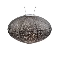 Lumiz Solar Buitenlampion Paisley Oval - Solar Tuinverlichting - 40 Cm - Taupe