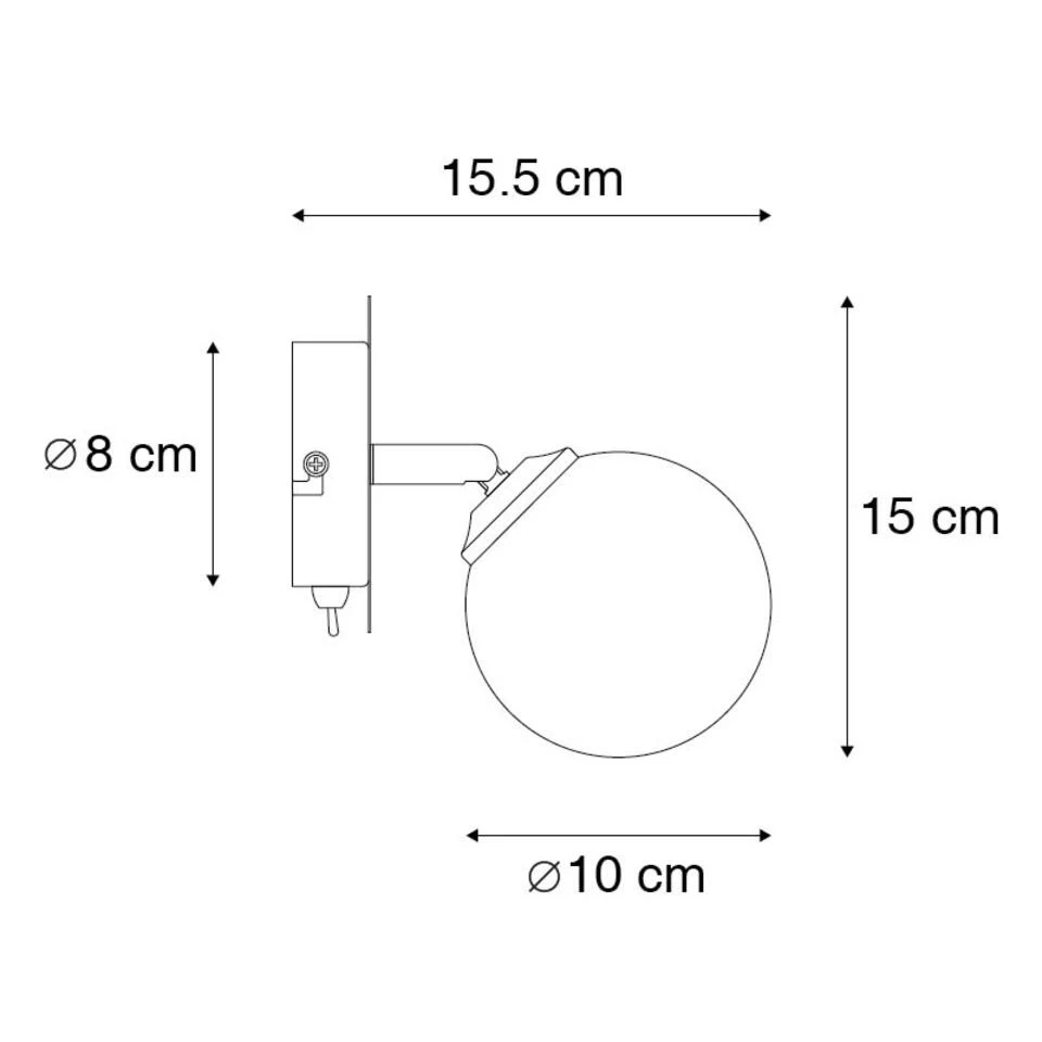 QAZQA Landelijke Spot Zwart Verstelbaar Met Smoke Glas - Athens - Afbeelding 3