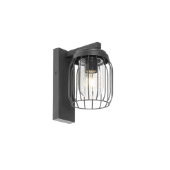 QAZQA Moderne Buiten Wandlamp Zwart IP44 - Luc