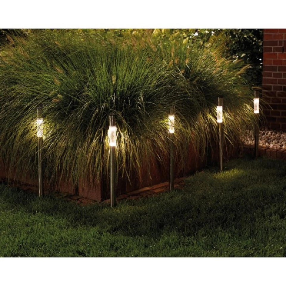 Lumineo Tuinfakkel Bodi - Solar - RVS - Warm Wit - 57 Cm - Afbeelding 4