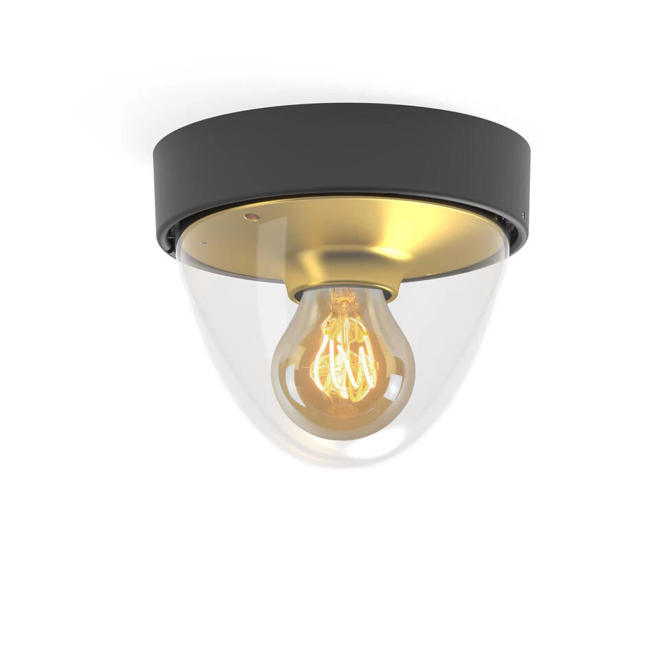 Nowodvorski Buitenlamp Nook - 1 Lichts - 18 X15.5 Cm - Zwart - Goud - Afbeelding 4