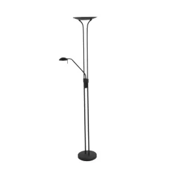 Mexlite Vloerlamp Biron - 2 Lichts - 52x180 Cm - Zwart