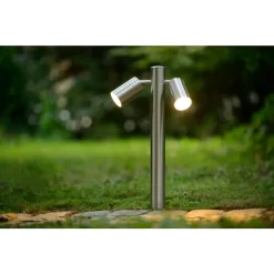 Lucide ARNE-LED Sokkellamp - Mat Chroom