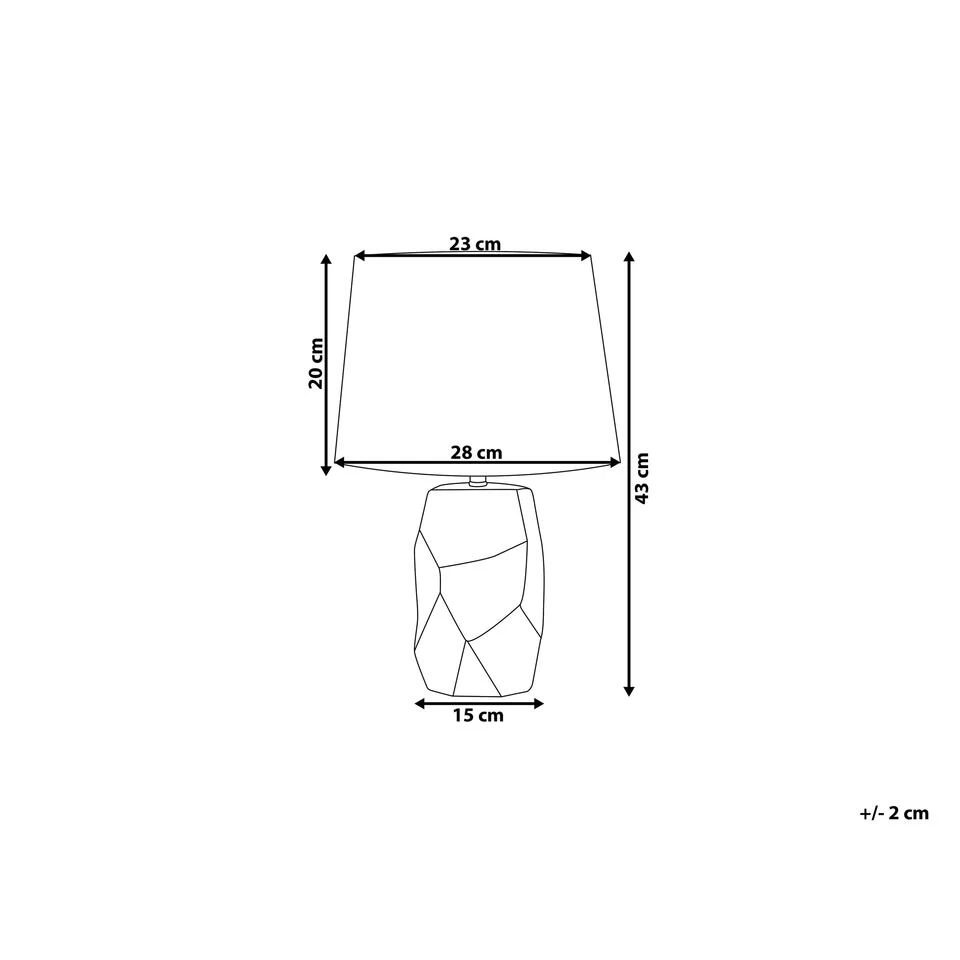 Beliani Bedlamp ELIA - Roze Keramiek - Afbeelding 3