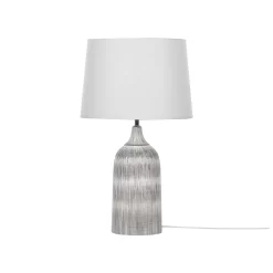 Beliani Tafellamp GEORGINA - Grijs Keramiek