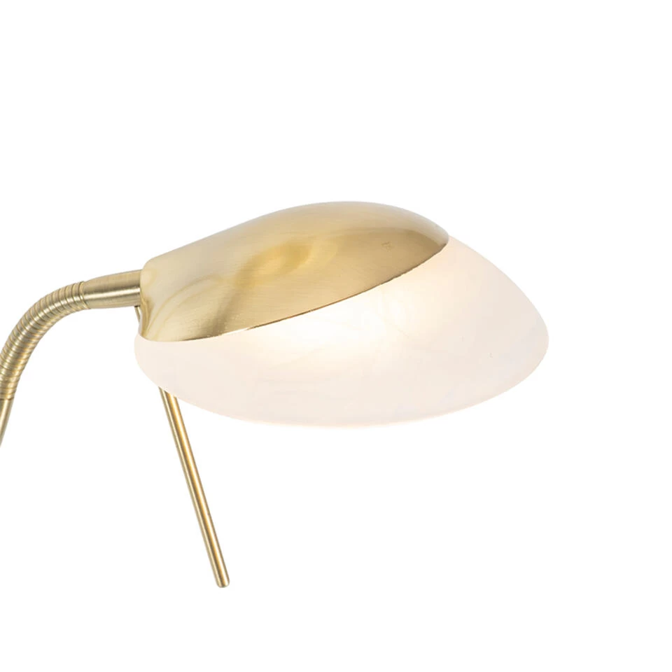 QAZQA Vloerlamp Messing Incl. LED En Dimmer Met Leeslamp - Empoli - Afbeelding 2