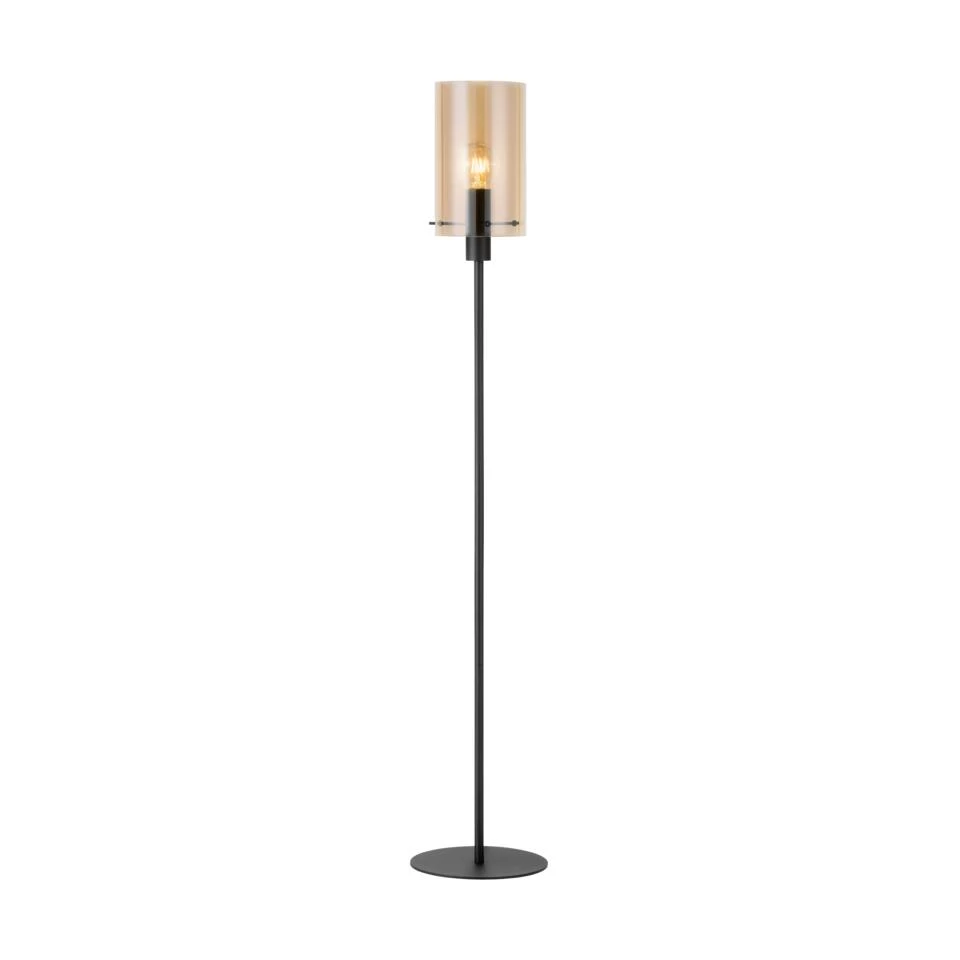 EGLO Polverara Vloerlamp - E27 - 155 Cm - Zwart/Amber