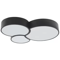 Beliani Plafondlamp YABU - Zwart Staal