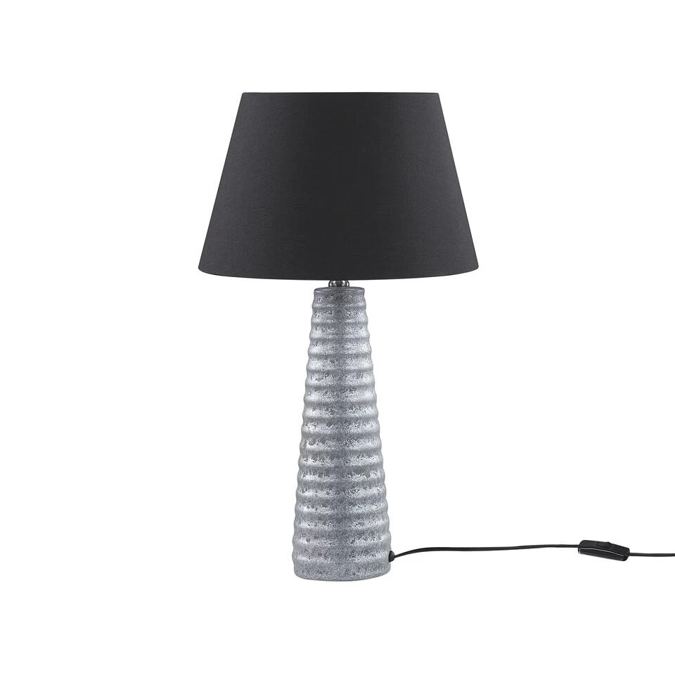 Beliani Bedlamp VILNIA - Zilver Keramiek