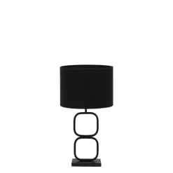 Tafellamp Lutika/Livigno - Zwart/Zwart - Ø30x67cm