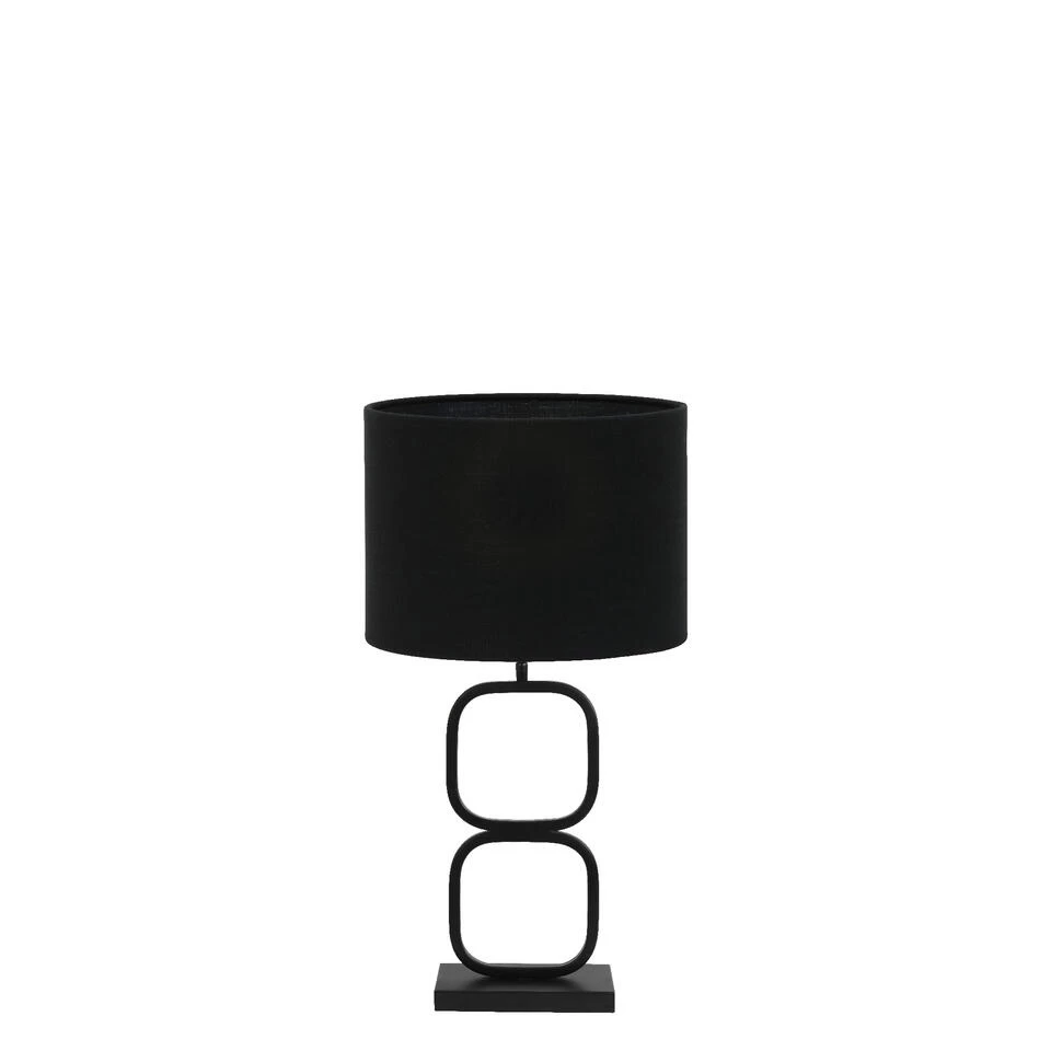Tafellamp Lutika/Livigno - Zwart/Zwart - Ø30x67cm