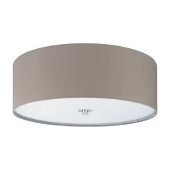 EGLO Pasteri - Plafondlamp - 3 Lichts - ø475 mm. - Nikkel-Mat - Taupe