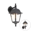 QAZQA Klassieke Buiten Wandlamp Zwart IP44 - Capital
