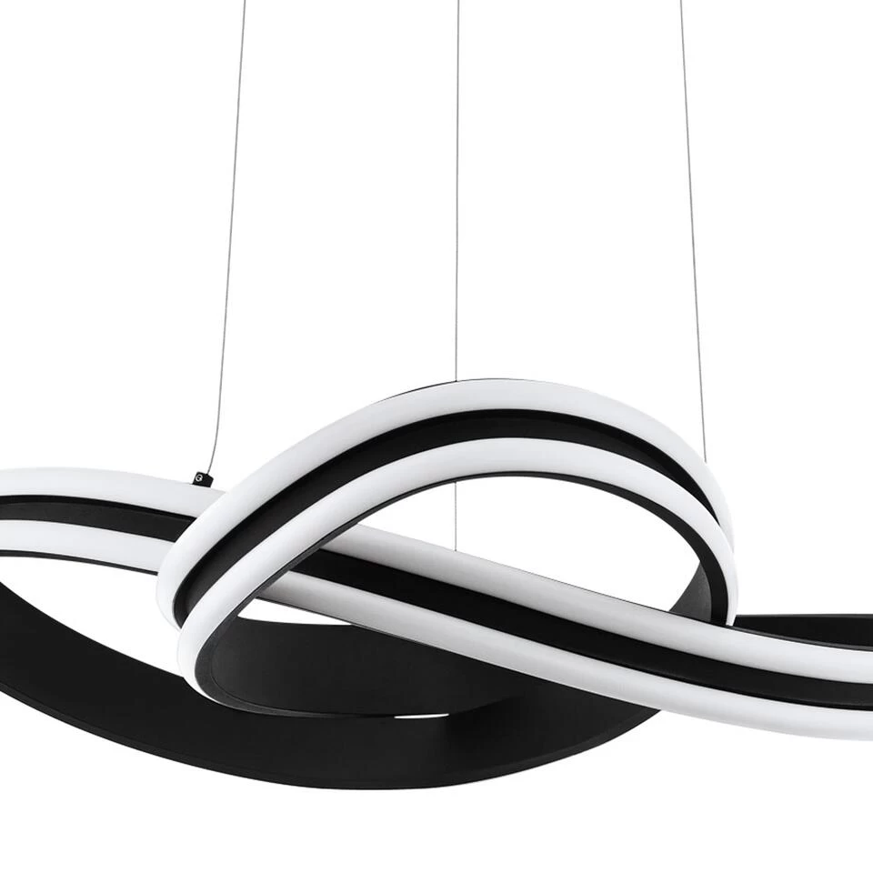 EGLO Corredera Hanglamp - LED - Ø 50 Cm - Zwart/Wit - Afbeelding 3