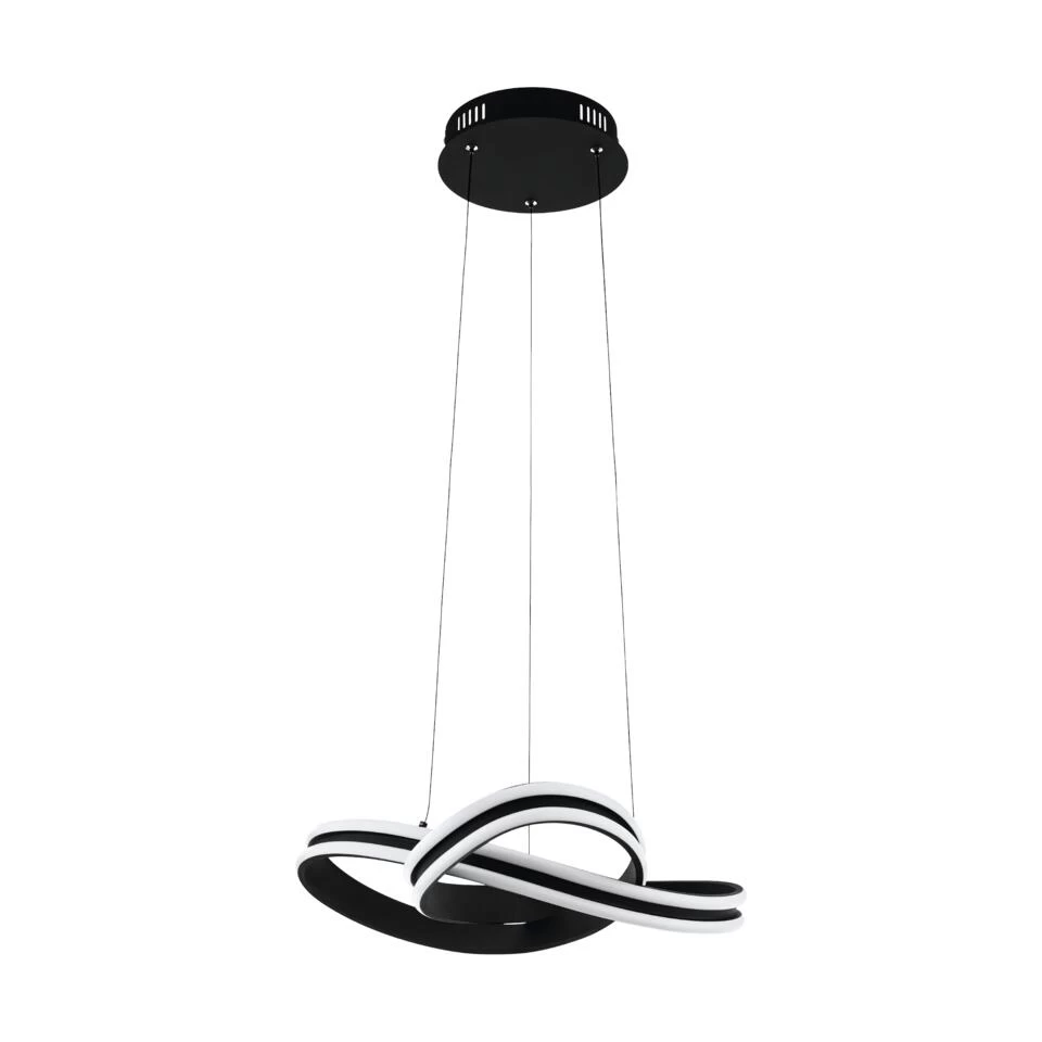 EGLO Corredera Hanglamp - LED - Ø 50 Cm - Zwart/Wit