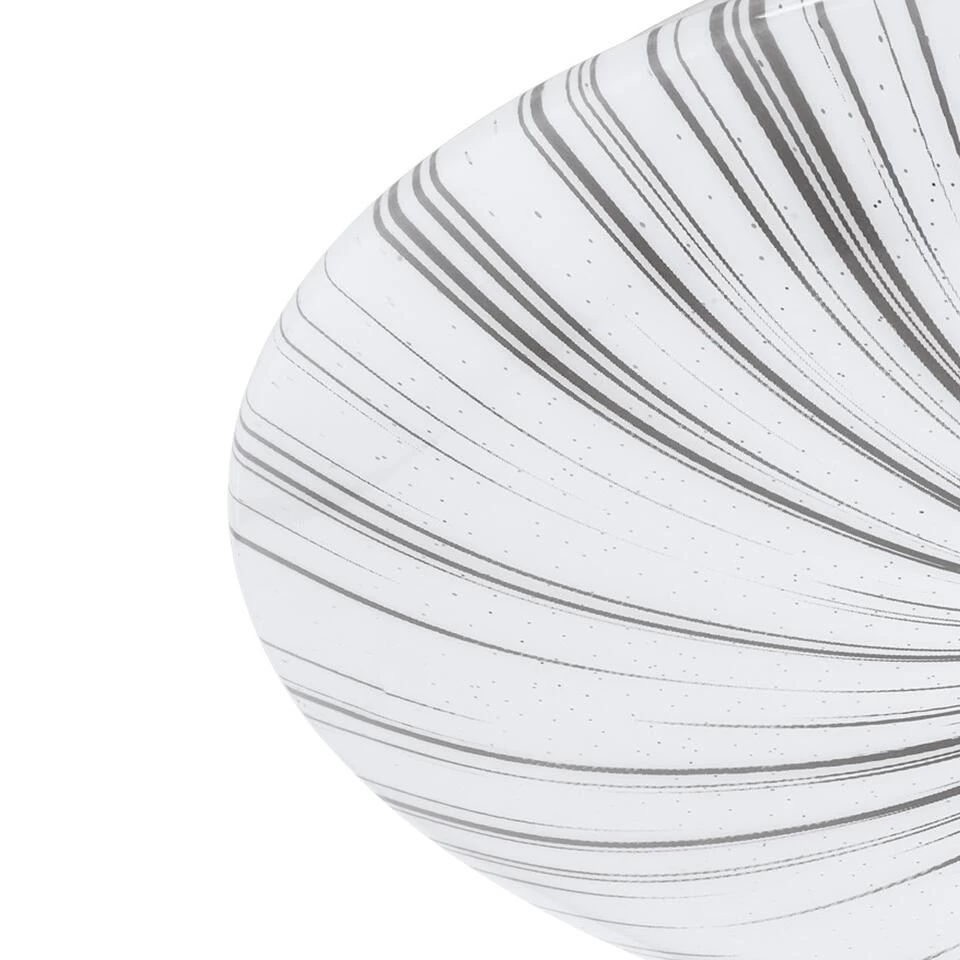 EGLO Nieves Wandlamp/Plafondlamp - LED - Ø 51 Cm - Wit/Zilver - Afbeelding 3