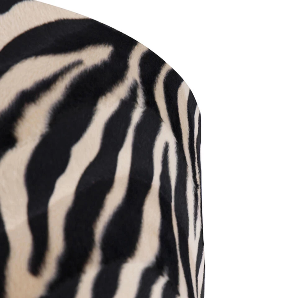 QAZQA Velours Lampenkap Zebra Dessin 40/40/40 Gouden Binnenkant - Afbeelding 4