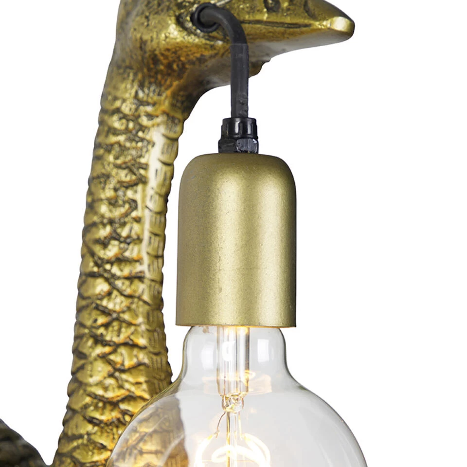 QAZQA Vintage Wandlamp Messing - Animal Camel Bird - Afbeelding 3