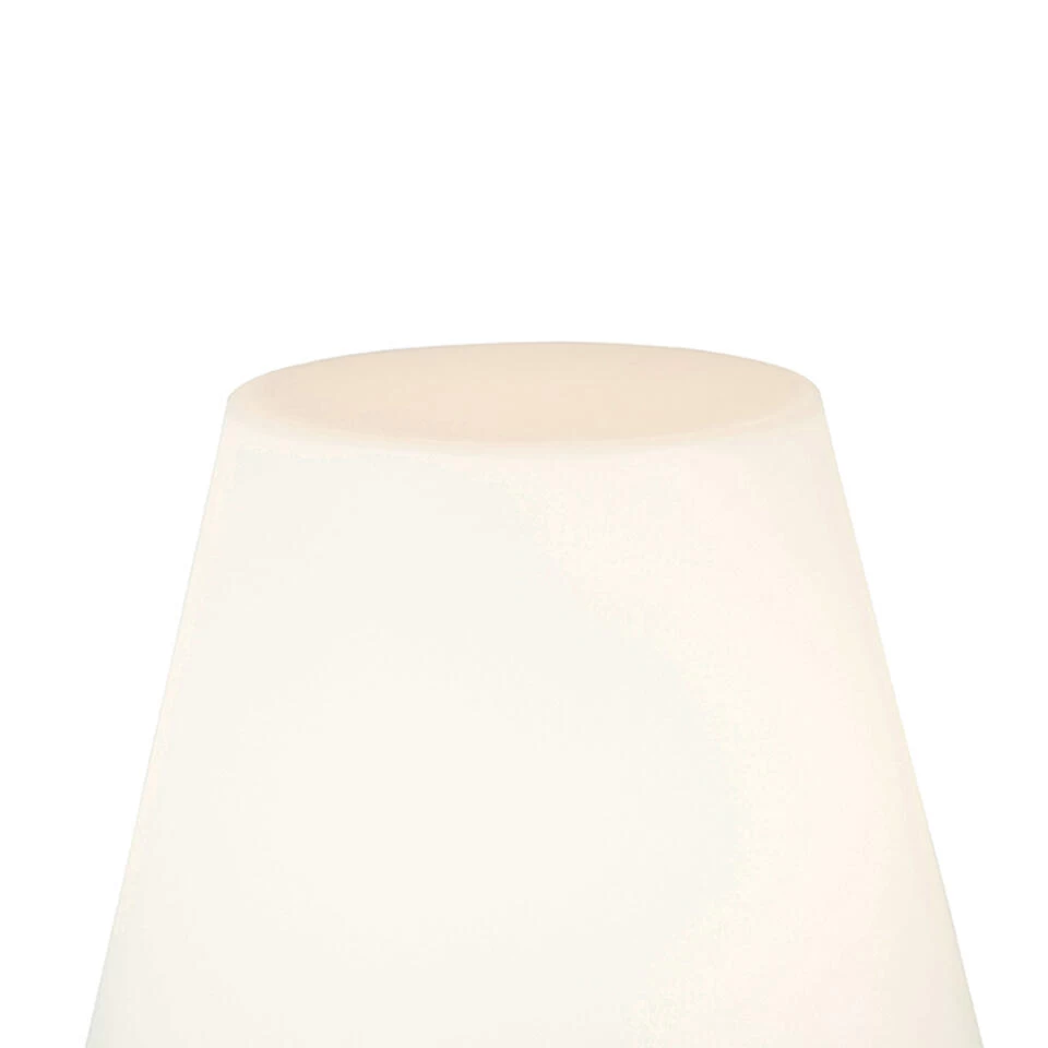 QAZQA Moderne Buitenlamp Zwart Met Witte Kap IP65 - Virginia - Afbeelding 2