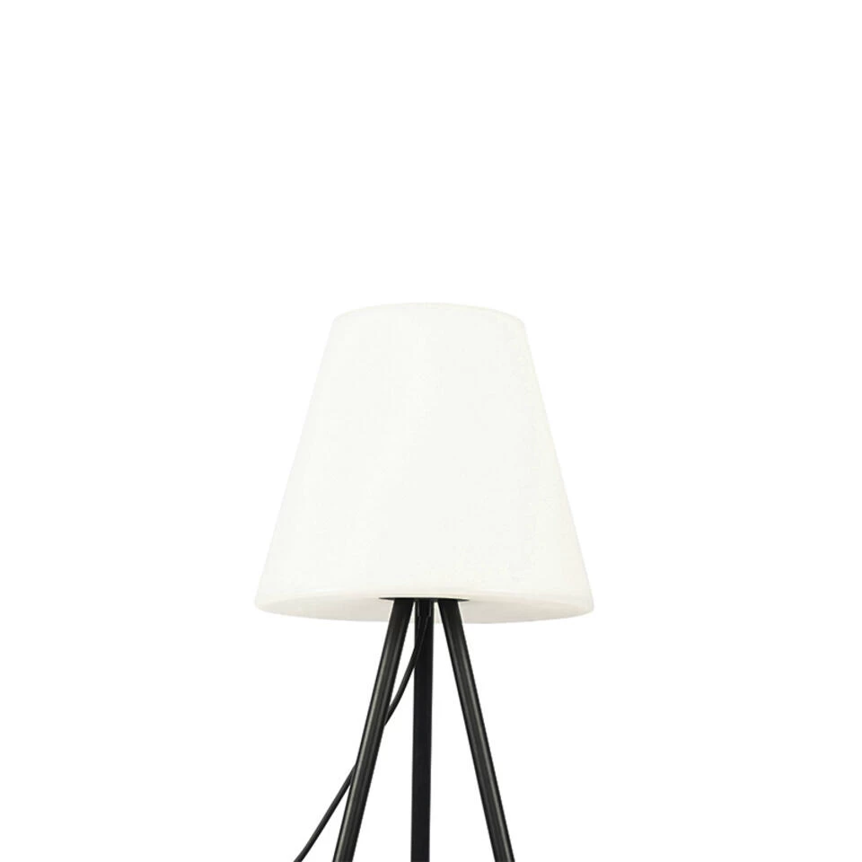 QAZQA Moderne Buitenlamp Zwart Met Witte Kap IP65 - Virginia - Afbeelding 4