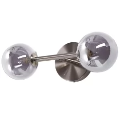 Beliani Muurlamp RAMIS - Zilver Staal