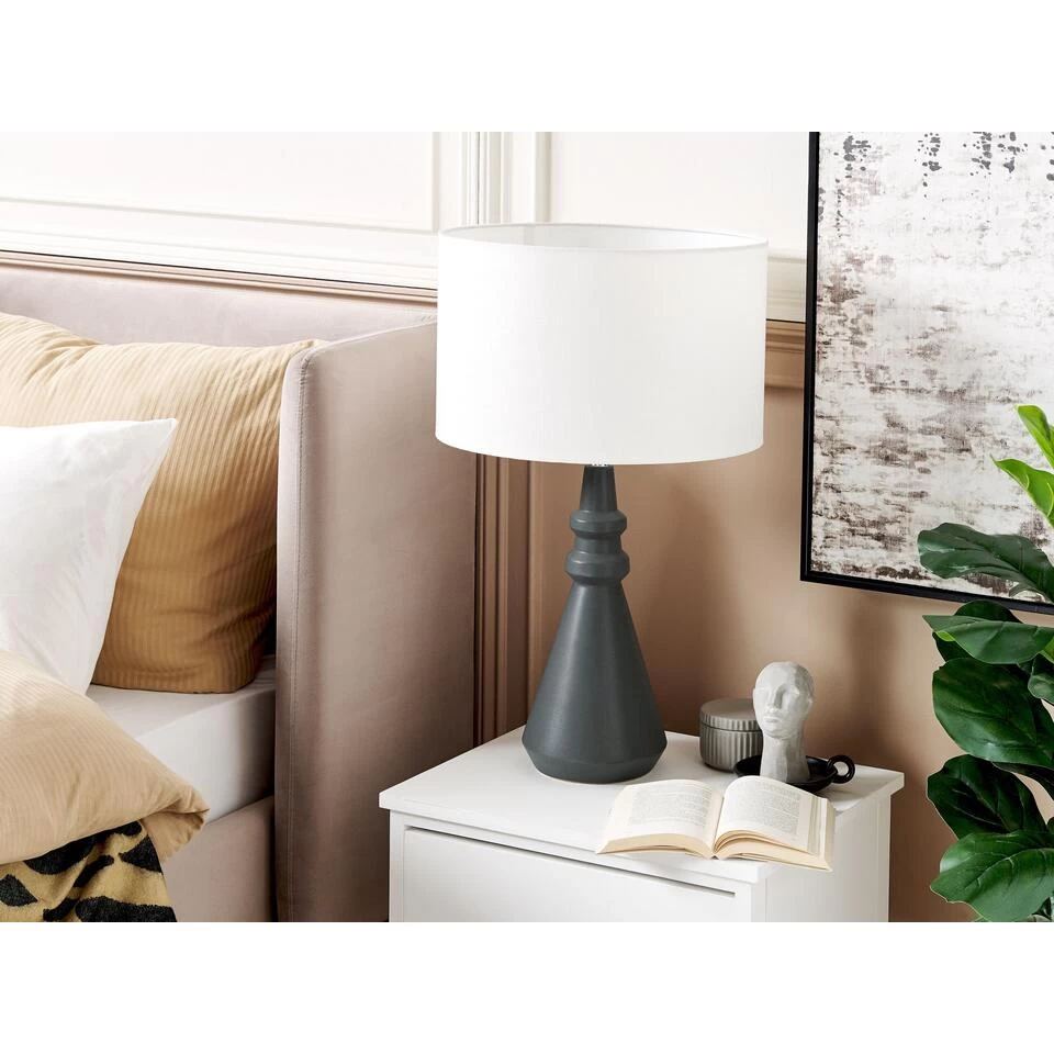 Beliani Tafellamp CERILLOS - Zwart Keramiek - Afbeelding 4