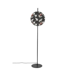 Giga Meubel Vloerlamp Zwart - 30x39x158cm - Katoen - Lamp Jaylee