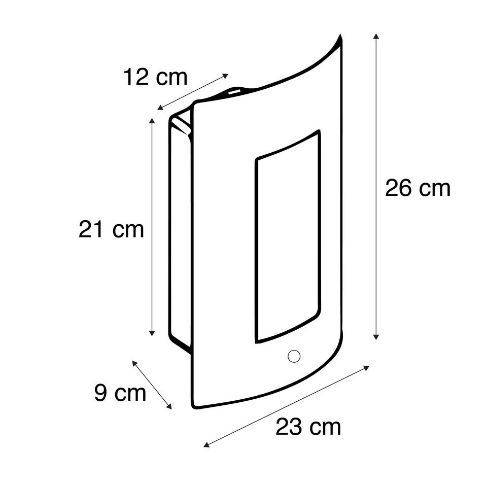 QAZQA Buitenwandlamp Antraciet IP44 Licht-donker Sensor - Emmerald 1 - Afbeelding 3