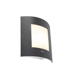 QAZQA Buitenwandlamp Antraciet IP44 Licht-donker Sensor - Emmerald 1