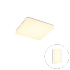 QAZQA Moderne Plafondlamp Vierkant Incl. LED - Plater