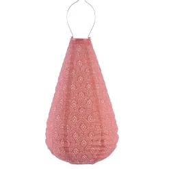 Lumiz - Solar Lampion Fan Drop - 28 Cm - Oranje