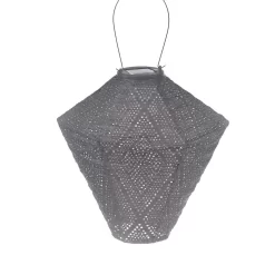 Lumiz Solar Buitenlampion Ikat Diamond - Solar Tuinverlichting - 28 Cm - Taupe