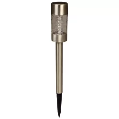 Luxform Solar Tuinlamp - 1x - RVS - LED Softtone Effect - D5 X H39 Cm