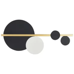 Beliani Muurlamp PARITA - Zwart Metaal